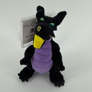 NWT Disney Store Sleeping Beauty Maleficent Bean Bag "Dragon" Plush 7"